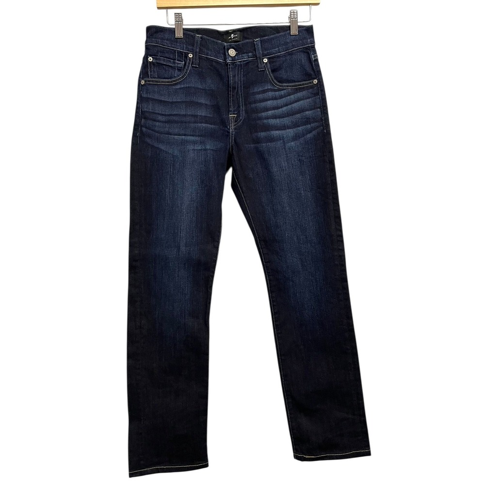 7 For All Mankind Slimmy Jeans Women 29 Dark Wash‎ Slim Straight Leg Streetwear